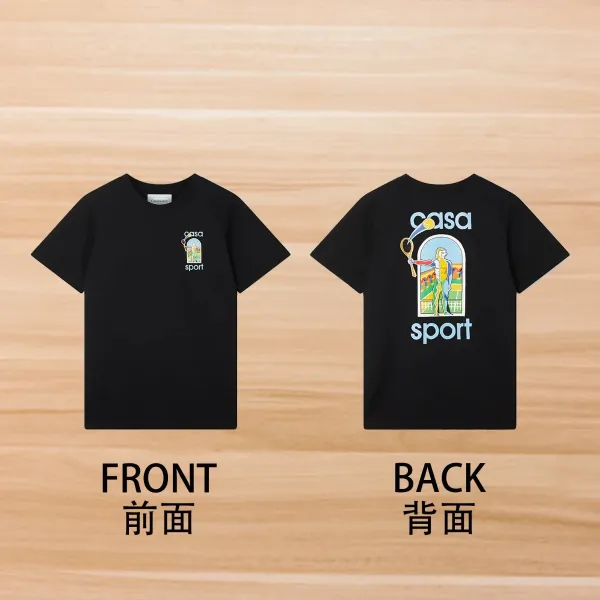 Casa Sport Tennis Graphic Black T-Shirt - 1