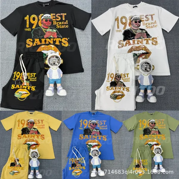 Hellstar Present Eagle Graphic T-Shirt and Sweatpants Set Multicolor - 13