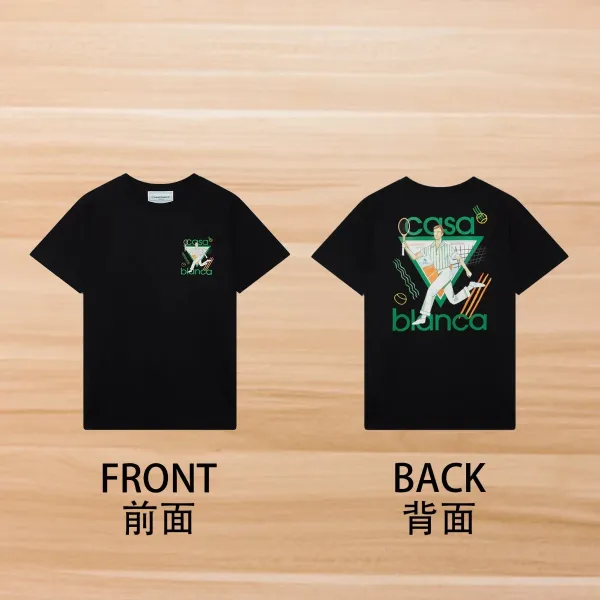 Casablanca Tennis Graphic Black T-Shirt - 1