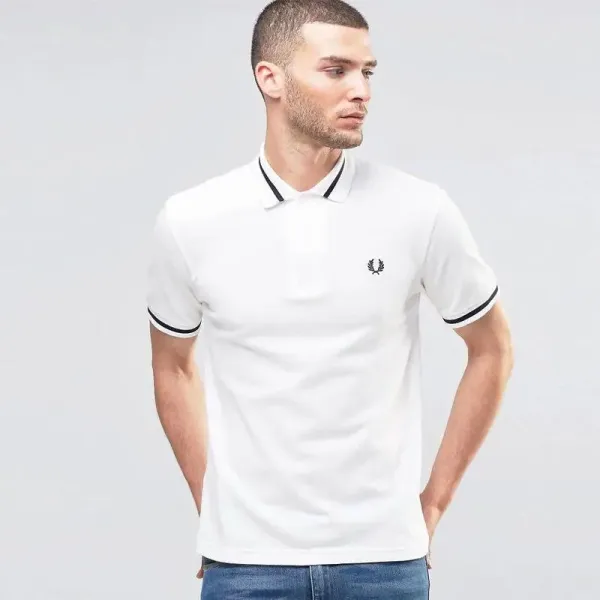 Fred Perry Twin Tipped Polo Olive Green Polo Polo Shirt - 9