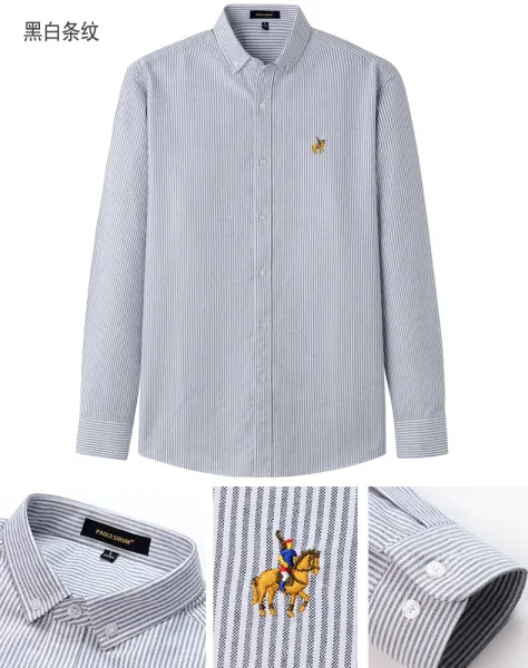 Design Paolo SIRUM Button-Down Shirt Light Blue Oxford Shirt - 20