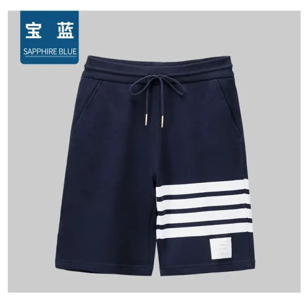 Thom Browne 4-Bar Stripe Pink Sweat Shorts - 13