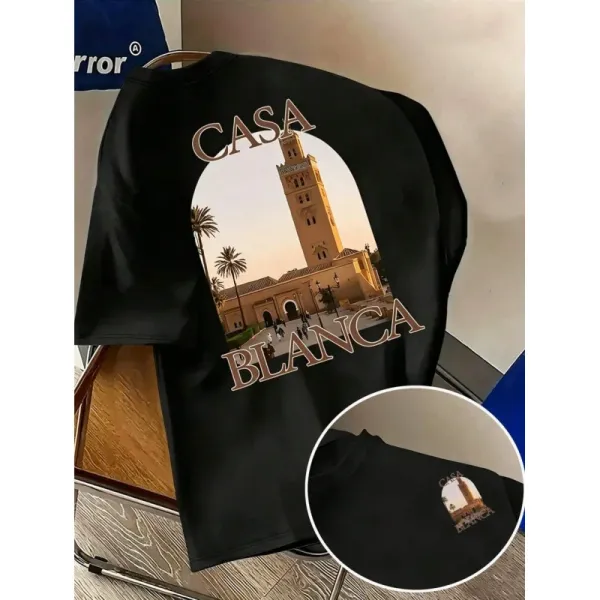 Casablanca Casa Blanca Graphic Print Black T-Shirt - 1