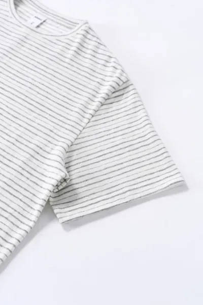 Design Striped Relaxed Fit T-Shirt White / Gray - 30