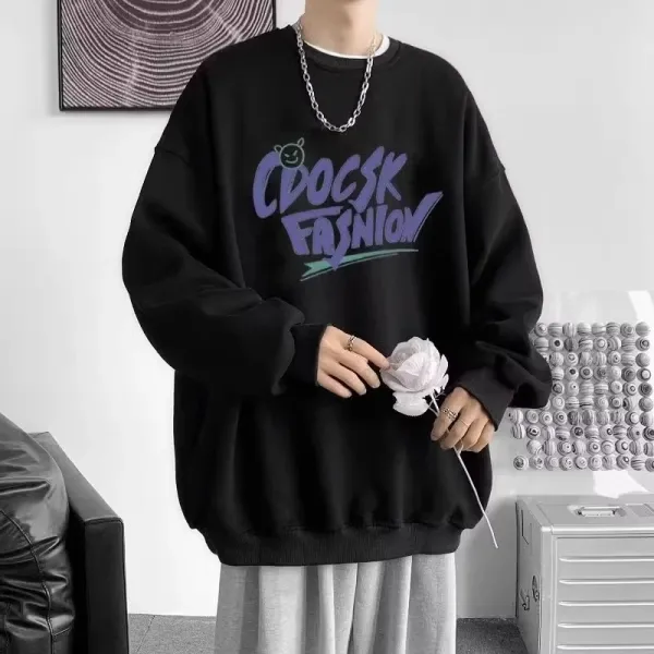 Design CDOCSK Fashion Graphic Oversized Hoodie Black - 1