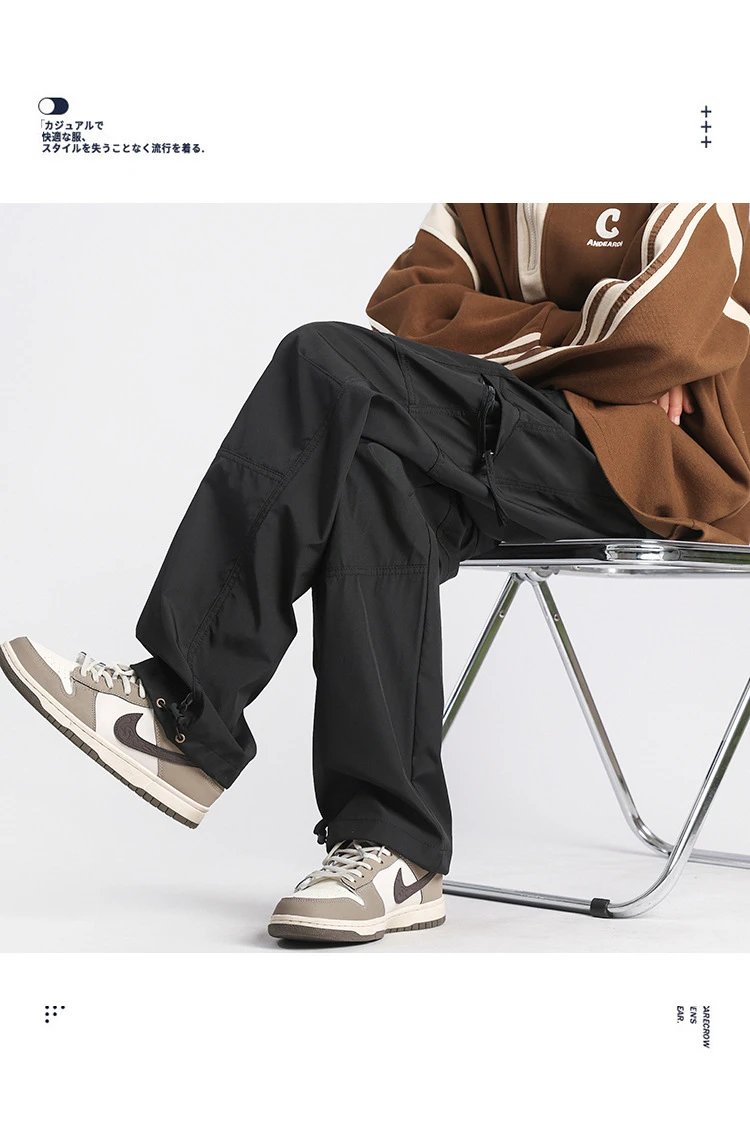 Design Cargo Pants Black Streetwear Pants - 2