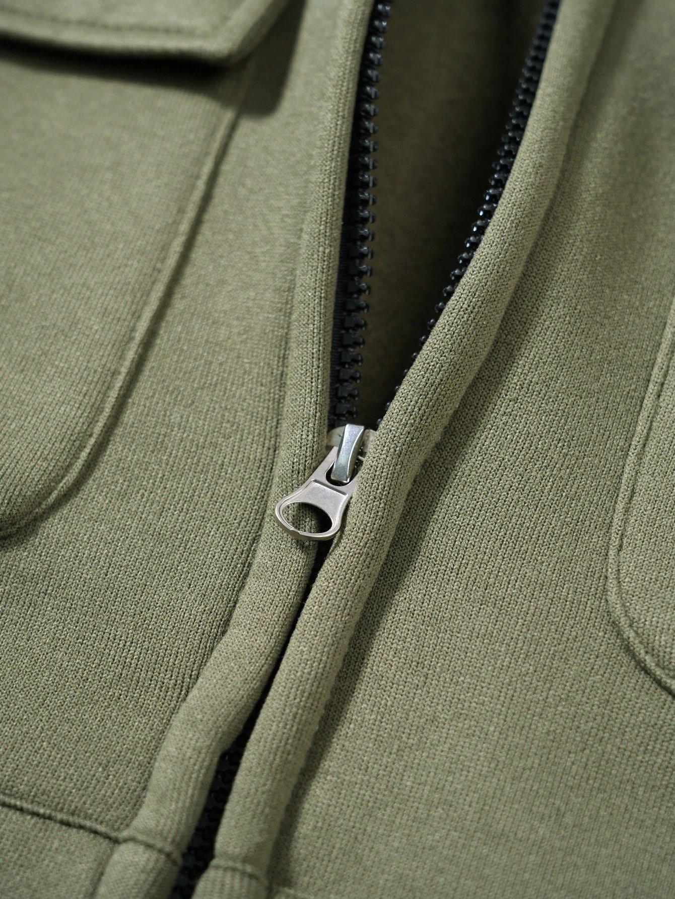 Design Zip-Up Hoodie with Utility Pockets Charcoal Gray Hoodie - 36