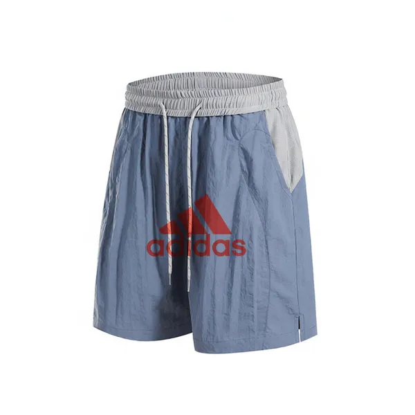 Adidas Performance Shorts Light Blue with Red Logo - 1