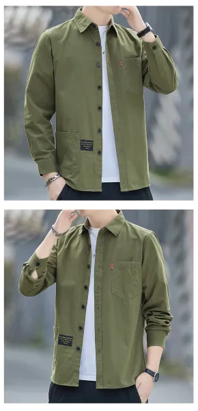 Design Long-Sleeve Button-Up Shirt Sage Green - 15