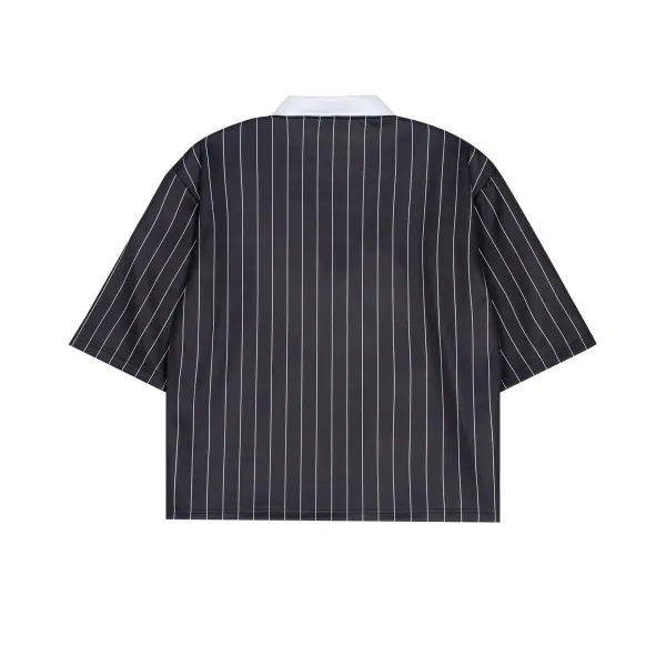 Design Pinstripe Polo Shirt Navy White Tops.polo - 27