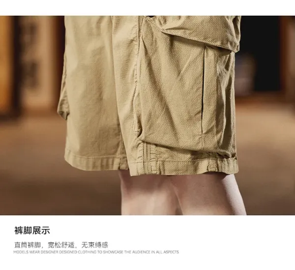 Design Cargo Shorts Black + Brown T-Shirt + Tan Boots - 31
