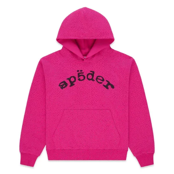Spöder Crystal-Embellished Pink Hoodie - 1