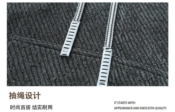 Design Corduroy Hoodie Black - 6