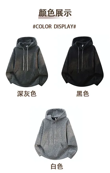 Design Corduroy Hoodie Black - 11