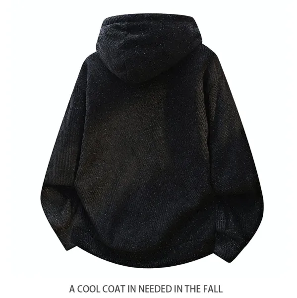 Design Corduroy Hoodie Black - 17