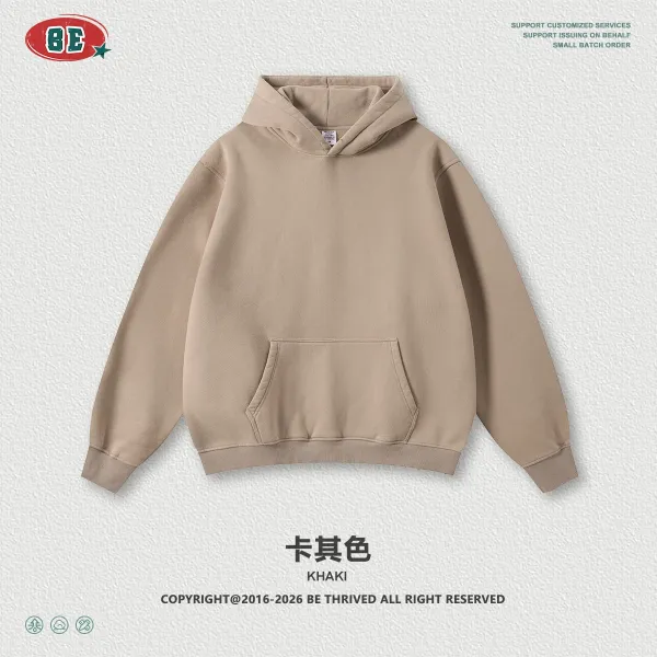 Design BE Thrived Khaki Oversized Hoodie - 1