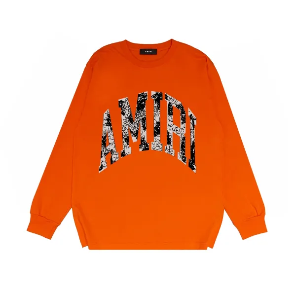 Amiri Arch Logo Distressed Gray Sweatshirt Sweater - 12