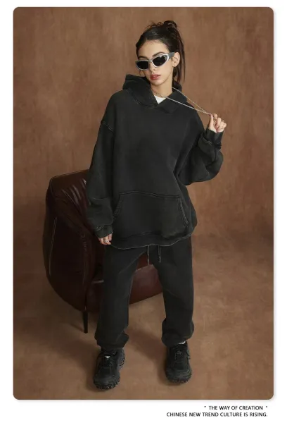 Design BE Thrived Washed Brown Hoodie - 46