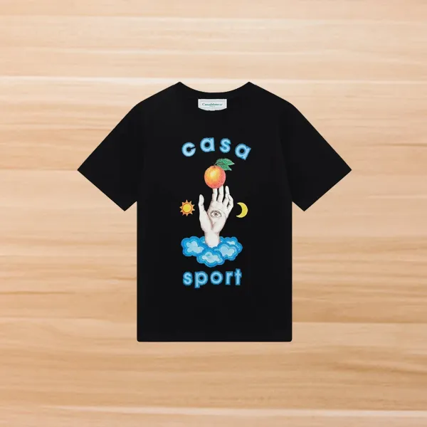Casablanca Casa Sport Graphic Print Black T-Shirt - 1