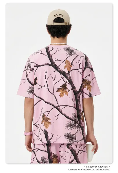 Design BE Thrived Camo Print Light Pink T-Shirt T-Shirts - 22