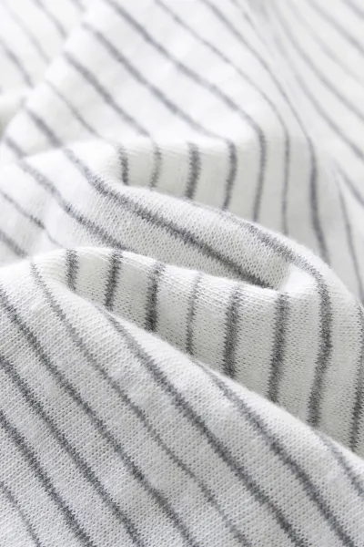 Design Striped Relaxed Fit T-Shirt White / Gray - 34