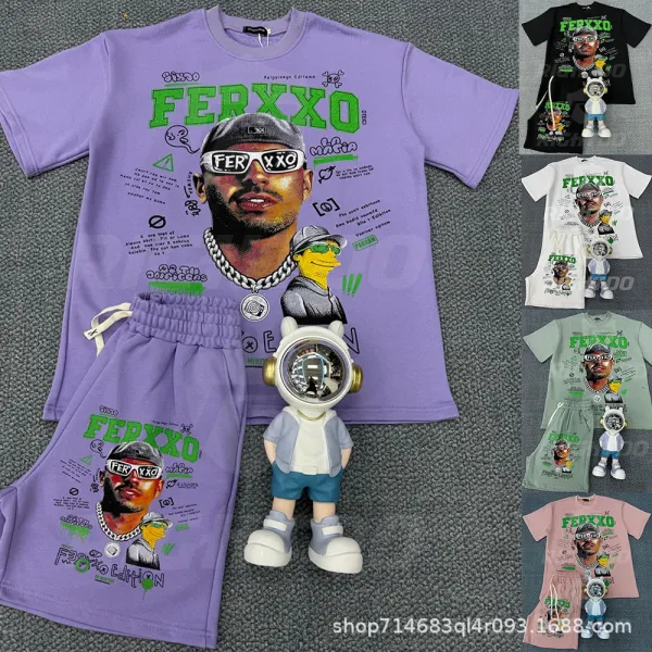 Hellstar Present Eagle Graphic T-Shirt and Sweatpants Set Multicolor - 9
