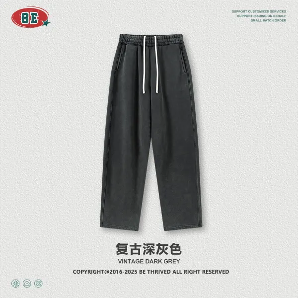 Design BE Thrived Vintage Dark Grey Sweatpants - 1