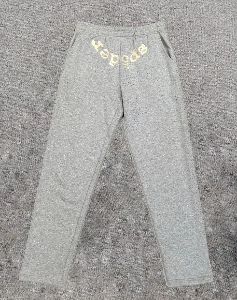 Design Embroidered Logo Perforated Sweatpants Black - 31