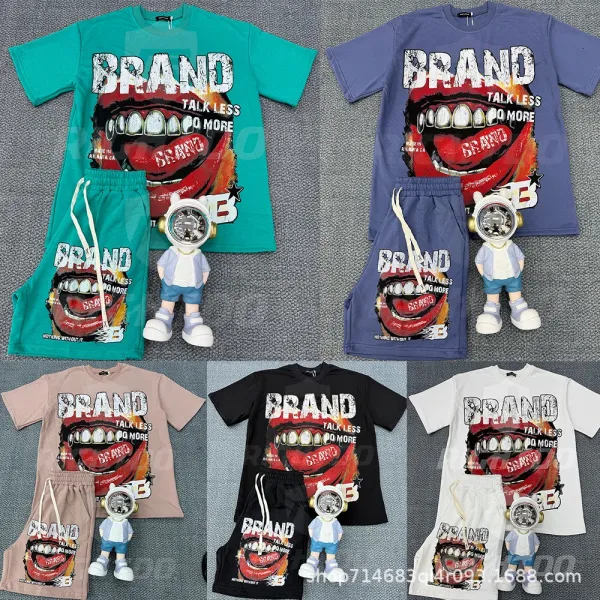 Hellstar Present Eagle Graphic T-Shirt and Sweatpants Set Multicolor - 12