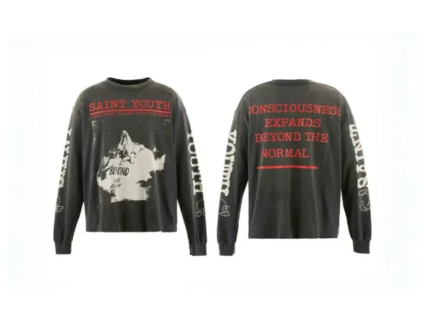 Design Saint Youth Consciousness Expands Beyond The Normal Long Sleeve T-Shirt Black T-Shirts - 1