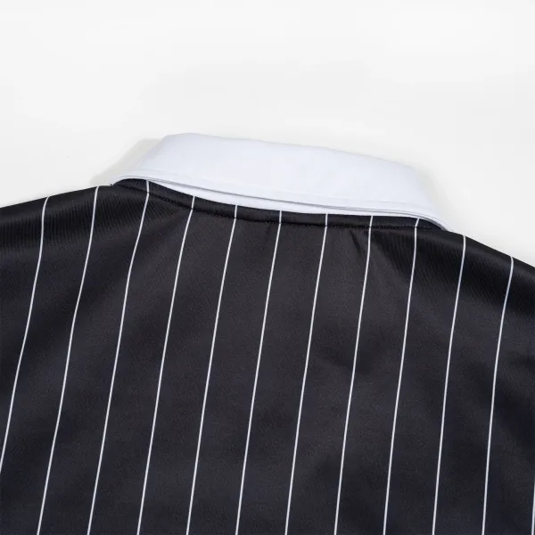 Design Pinstripe Polo Shirt Navy White Tops.polo - 17