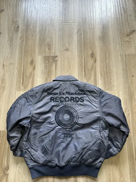 Design Deus Ex Machina Records x Japan Bomber Jacket Gray Outerwear.jacket - 25