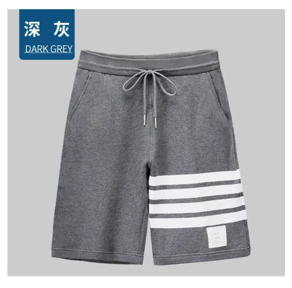 Thom Browne 4-Bar Stripe Pink Sweat Shorts - 12