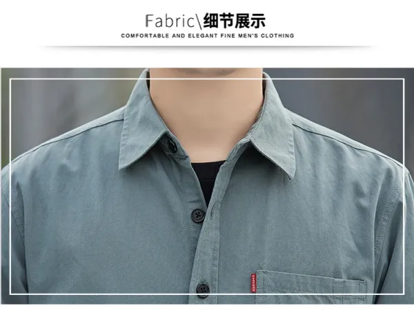 Design Long-Sleeve Button-Up Shirt Sage Green - 7