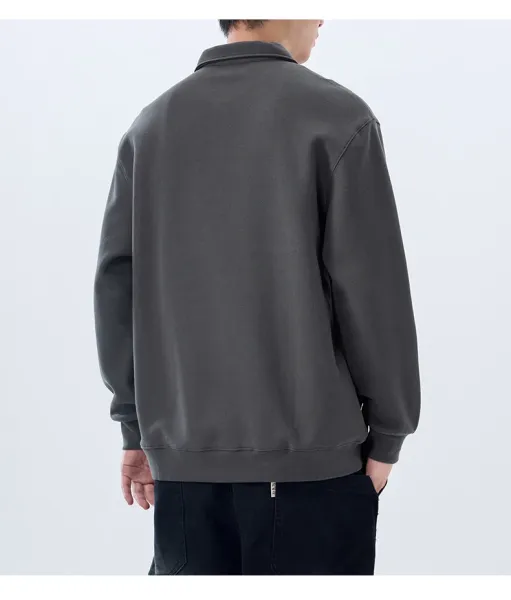 Design Polo Sweatshirt Gray Polo Shirt - 15