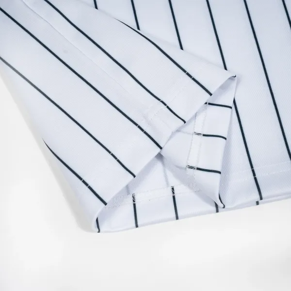 Design Pinstripe Polo Shirt Navy White Tops.polo - 19