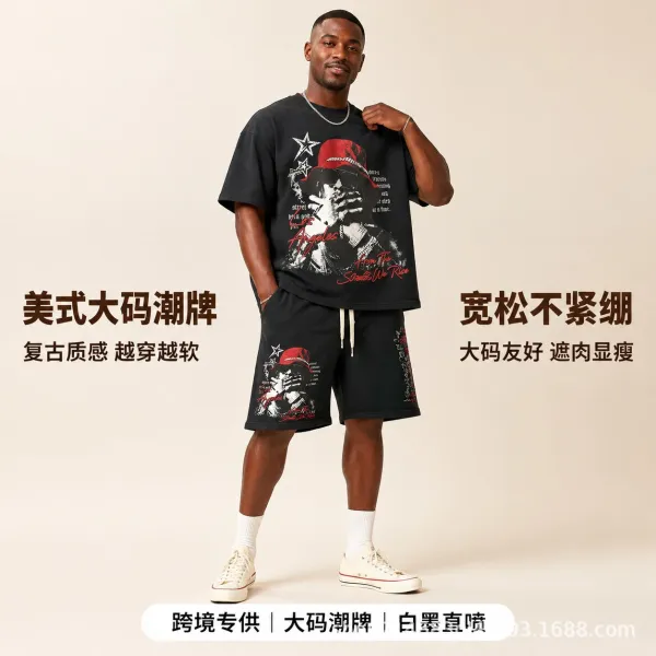 Hellstar Present Eagle Graphic T-Shirt and Sweatpants Set Multicolor - 8