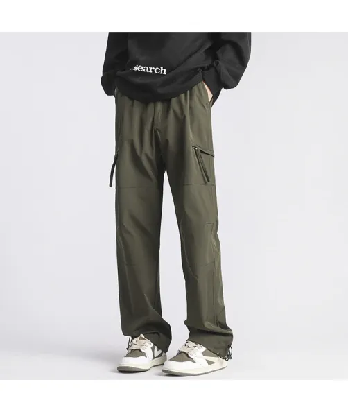 Design Cargo Pants Black Streetwear Pants - 7