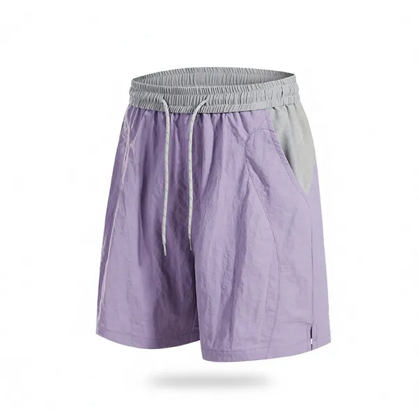 Design Performance Shorts Purple with Gray Mesh Panel - 1