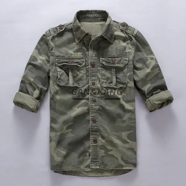 Design Military Camo Shirt Army Green Shirt Tops Shirt - 1