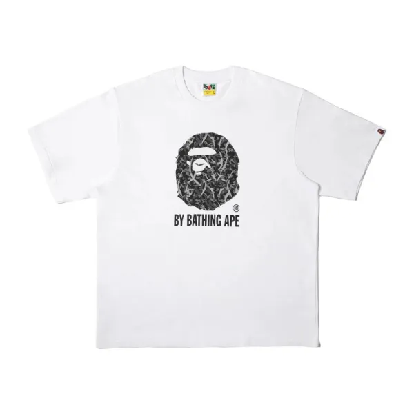 A Bathing Ape Camo Ape Head White T-Shirt - 1