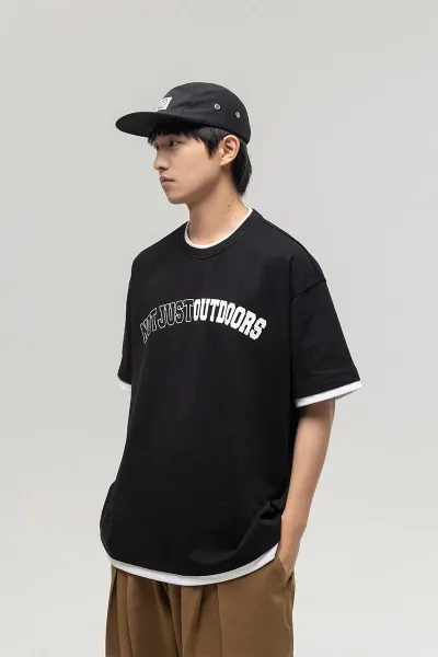 Design Not Just Outdoors Arch Logo T-Shirt Black T-Shirts - 14