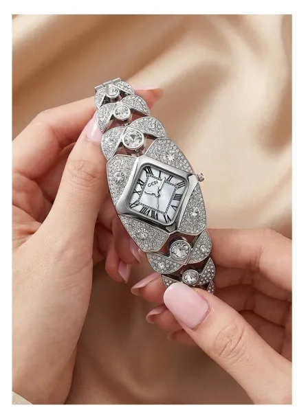 Design GEDI Crystal-Embellished Blue Mother-of-Pearl Dial Quartz Watch Watches - 9
