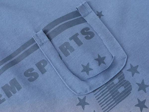 Design Acthem Sports Pocket Graphic T-Shirt Blue T-Shirts - 12