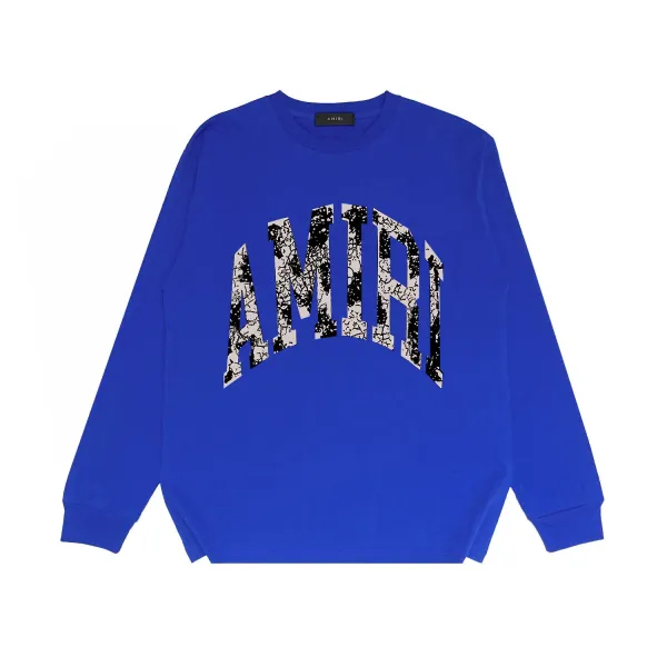 Amiri Arch Logo Distressed Gray Sweatshirt Sweater - 15
