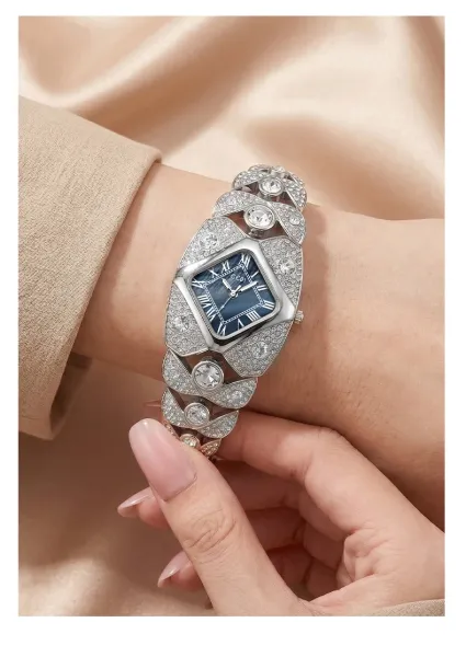 Design GEDI Crystal-Embellished Blue Mother-of-Pearl Dial Quartz Watch Watches - 10