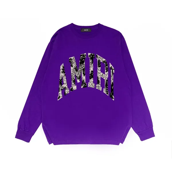Amiri Arch Logo Distressed Gray Sweatshirt Sweater - 18