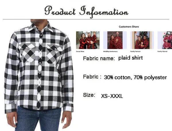 Design Classic Black and White Checkered Flannel Shirt Tops Shirt - 8