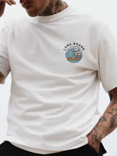 Design Surf Apparel Co Long Board Graphic Shirt Navy Shirt - 10
