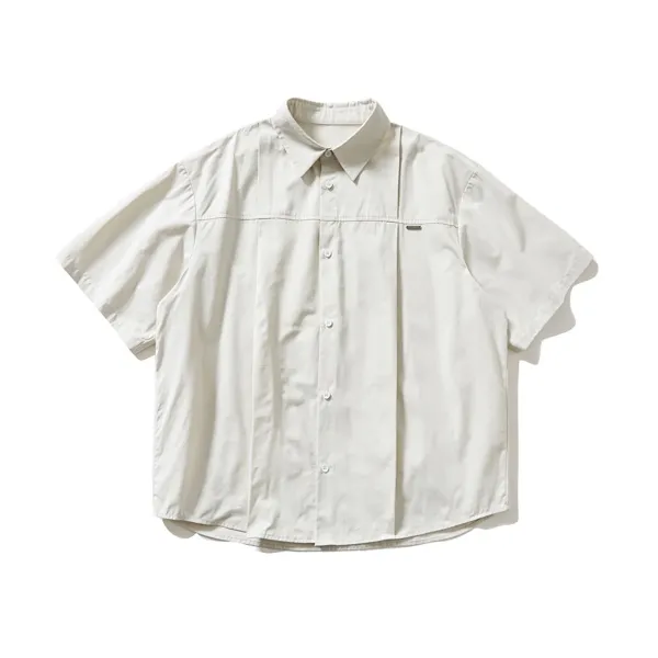 Design Short-Sleeve Utility Shirt Navy Tops Shirt - 5